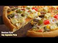 వెజ్ పిజ్జా|Dominos style Veg Supreme Pizza recipe at home in cooker & oven| pizza by vismai food