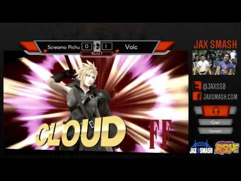 Jax Smash Weekly 5/19/16 - Screamo Pichu(Cloud) Vs. Volc(Yoshi) WR3