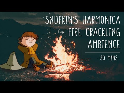 Snufkin Harmonica + Fire crackling Ambience (30 minutes)