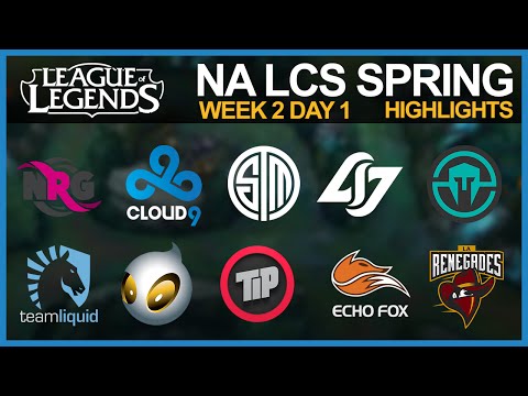 [Highlights] NALCS Spring 2016 W2D1 | TIP vs C9 - TSM vs IMT - TL vs CLG - DIG vs REN