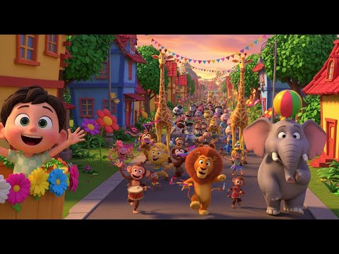 El Gran Desfile de Animales | Canciones Infantiles y Rimas Educativas