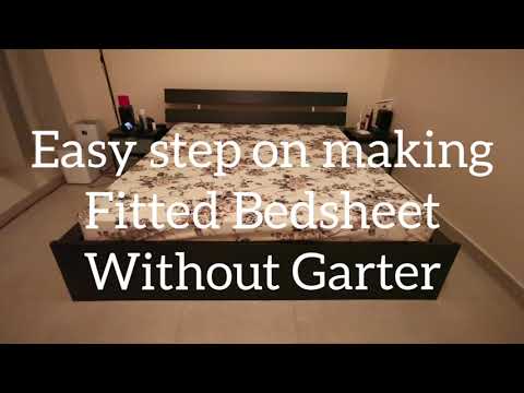 Fitted Bedsheet without Elastic (Easy sew) for beginners