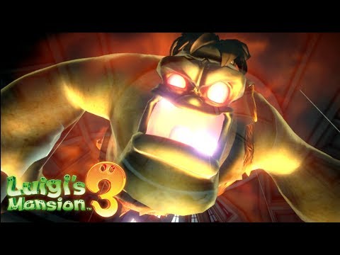 Luigi's Mansion 3 - T-REX Dinosaur and Stone Age Caveman Boss Fight