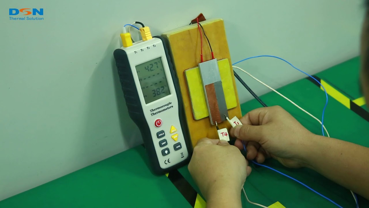 Graphite sheet thermal conductivity test