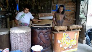 Video thumbnail for AZTEC HUEHUETL & TEPONAZTLE DRUM PERCUSSION  NR. 1     --  www.mexicanartdealing.com by David Jahnke
