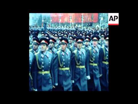 SYND 10 11 79 REVOLUTION ANNIVERSARY PARADE IN MOSCOW'S RED SQUARE