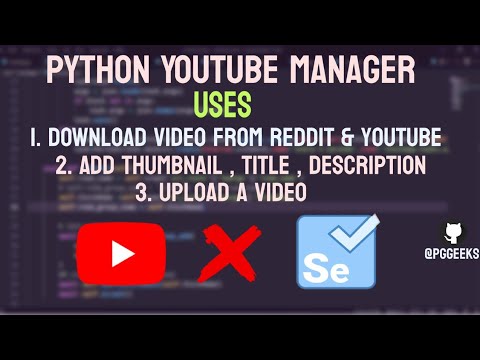Youtube Manager Pythonselenium