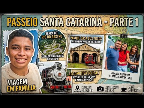 PASSEIO EM SANTA CATARINA PARTE 1 | Serra do Rio do Rastro, Locomotiva de 1949 e Casa dos Arcos 🏠🚂