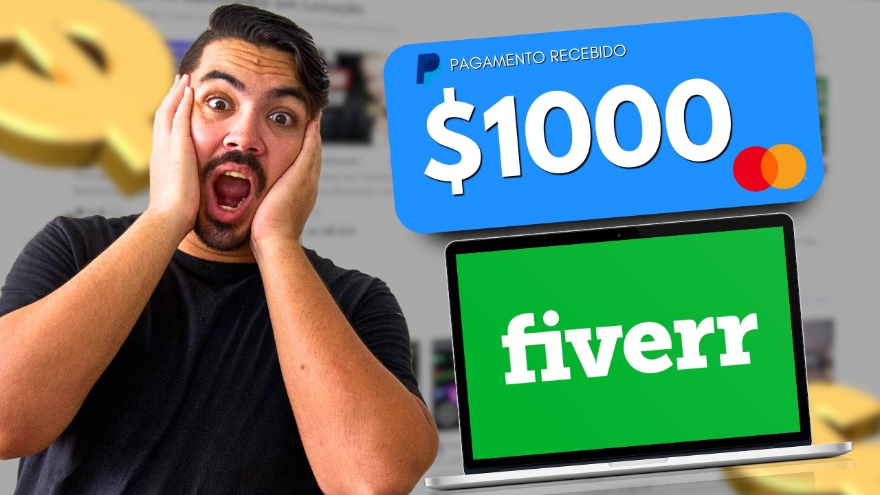 Ganhar em DÓLAR SEM SAIR DE CASA é Possível? Veja Como LUCREI $1000 no Fiverr 😱💵