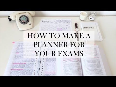 How To Make a Planner For Your Exams Video