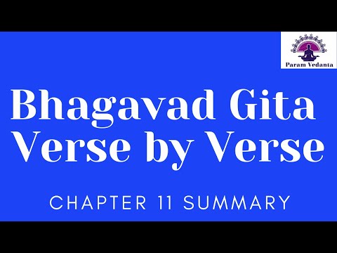 Bhagavad Gita - Verse by Verse - Chapter 11 Summary - Session 89