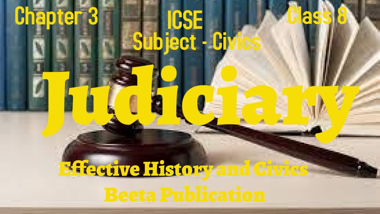 ICSE| History, and Civics| Class 8 |CIVICS| Chapter 3|Judiciary