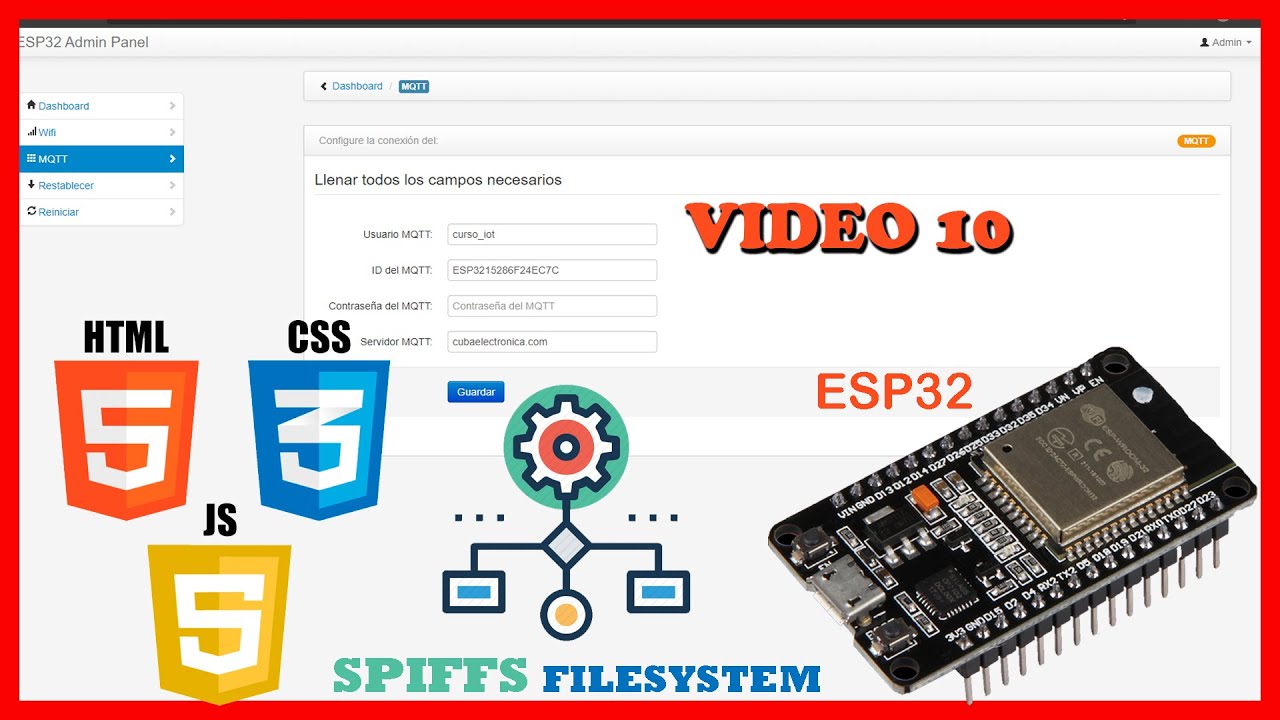 Video 10 - Configuraciones Importantes del platformio.ini ESP32 Admin Panel