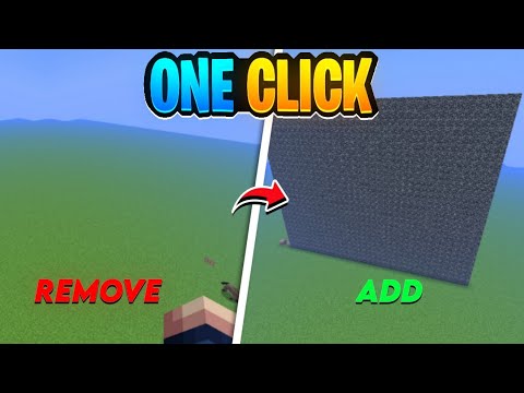 How to add & Remove BEDROCK wall in Mcpe one click | mob battle mod | mob battle arena map