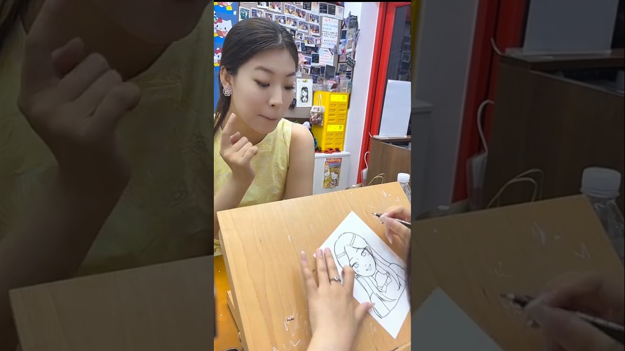 #seni #seniman #cat #gambar #potret #lukisan akrilik #gambar #tiktok #gadis #cara menggambar #cel...