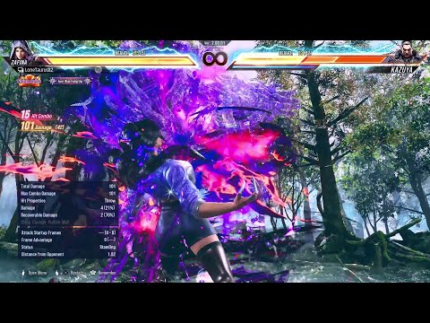 Zafina - Tekken 8 - Season 2 - 101 Damage MNT 4,3 Launch combo