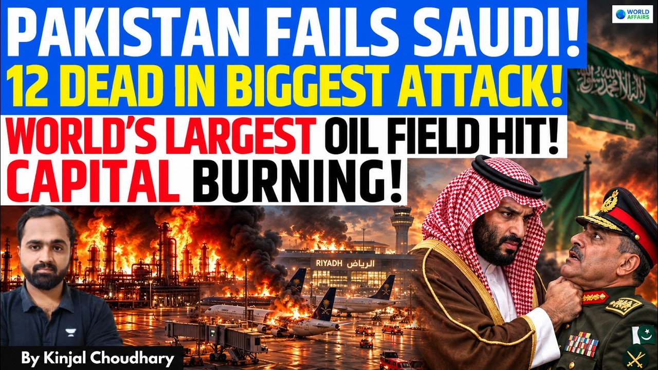PAKISTAN FAILS, MBS CALLS TRUMP! Houthis Strike Riyadh Airport, Ghawar Oil Field - 12 Dead | Kinjal