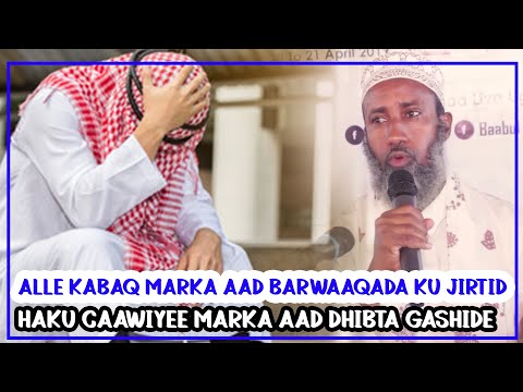 ALLE KABAQ MARKA AAD BARWAAQADA KU JIRTID HAKU CAAWIYEE MARKA AAD DHIBTA GASHIDE || Dr Cabdicasiis