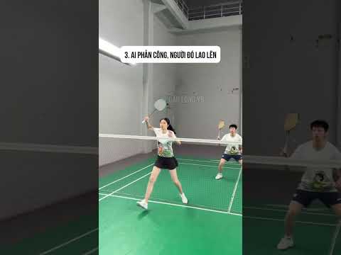 Cách phối hợp đánh đôi cầu lông cực mượt! (4 quy tắc phải biết)  #badminton #caulong #sports