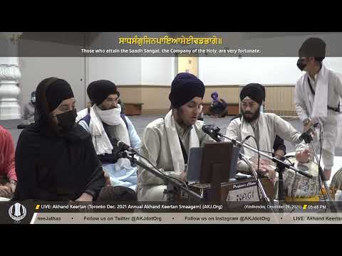 071 Bhai Jujhar Singh Jee Toronto Wednesday Evening Toronto Dec 2021 Annual Akhand Keertan Smaagam
