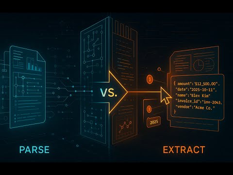 Stop Confusing Parse and Extract! Document Processing Explained for RAG and Workflows