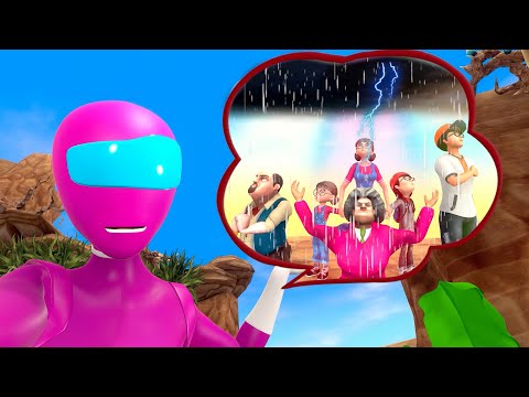 Scary Teacher 3D videos - Lost On a Desert Island. What will Nick, Tani, MissT, and the Neighbor do