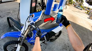 MIXING 2 STROKE AT THE GAS STATION! USING BABY BOTTLE!