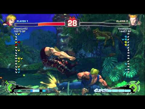 Playerjun52 [Ken] vs hioseijurou [Guile] SSF4 Japanese Online Ranked Matches - TRUE-HD