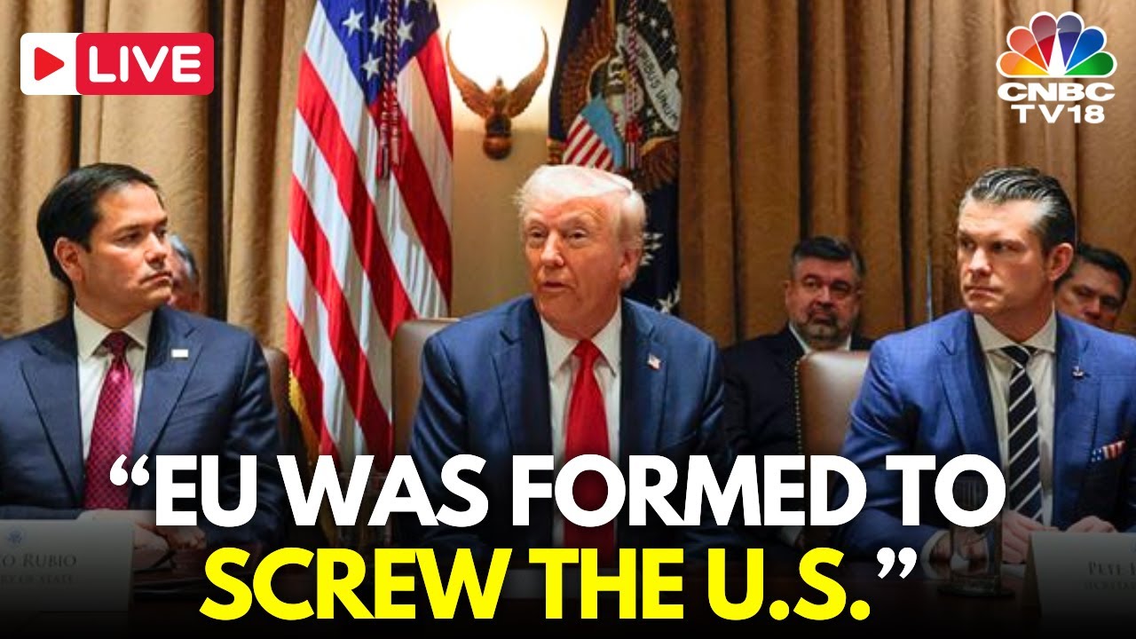 LIVE: Trump Vows To Slap 25% Tariffs on EU and Claims European Union Was ‘Formed To Screw US’ | N18G