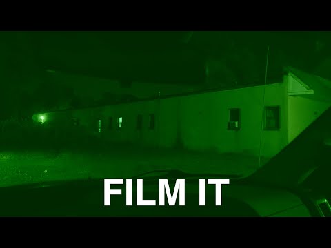 FILM IT : Creepy Night Tour of Creepy Motels : Man Screaming Inside Room!