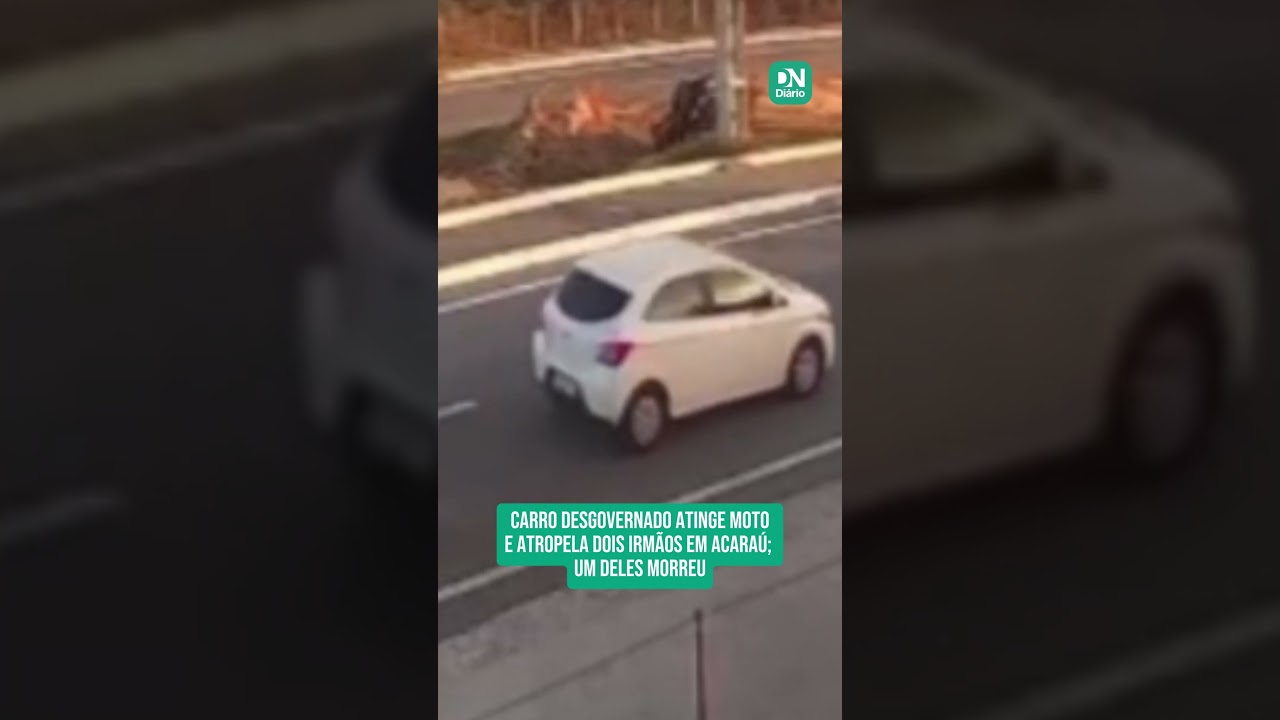 Imagem da notícia Carro desgovernado atinge moto e atropela dois irmãos em Acaraú