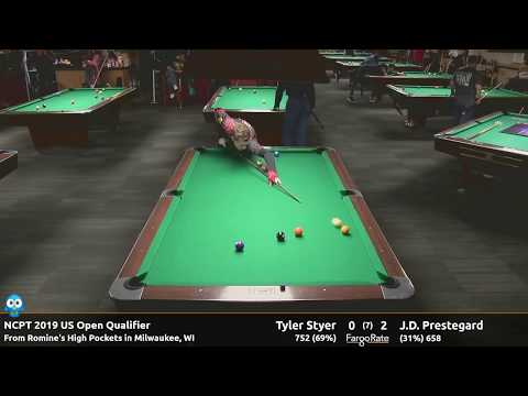 Tyler Styer vs J.D. Prestegard - 2019 NCPT US Open 9-Ball qualifier