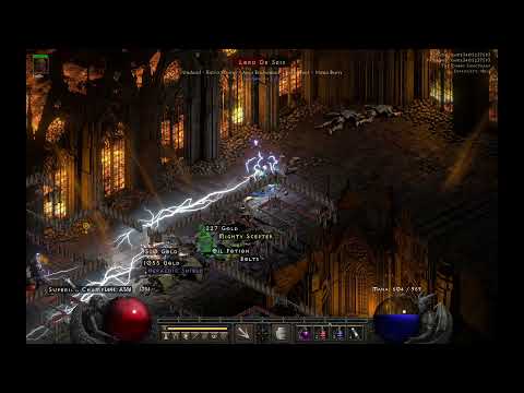 D2R Infinity Lightning Sorceress Gameplay - Gear / Diablo / Baal / Cows