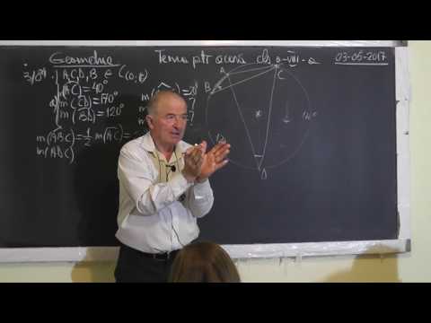 1/3 1483 Unghiul cu varful pe cerc si la centru Cercul inscris si circumscris triunghi - Clasa 8