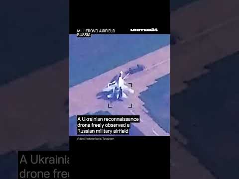 Ukrainian Reconnaissance Drone Freely Observes Russian Military Airfield #warinukraine