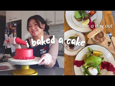 baked a cake for my friends sister, visited a local cafe and ran some errands