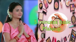 5 minutes makeup  Roja serial  Basic makeup look