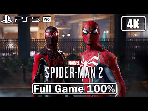 Spider-Man 2 PS5 Pro - Full Game 100% Longplay Walkthrough 4K 60FPS