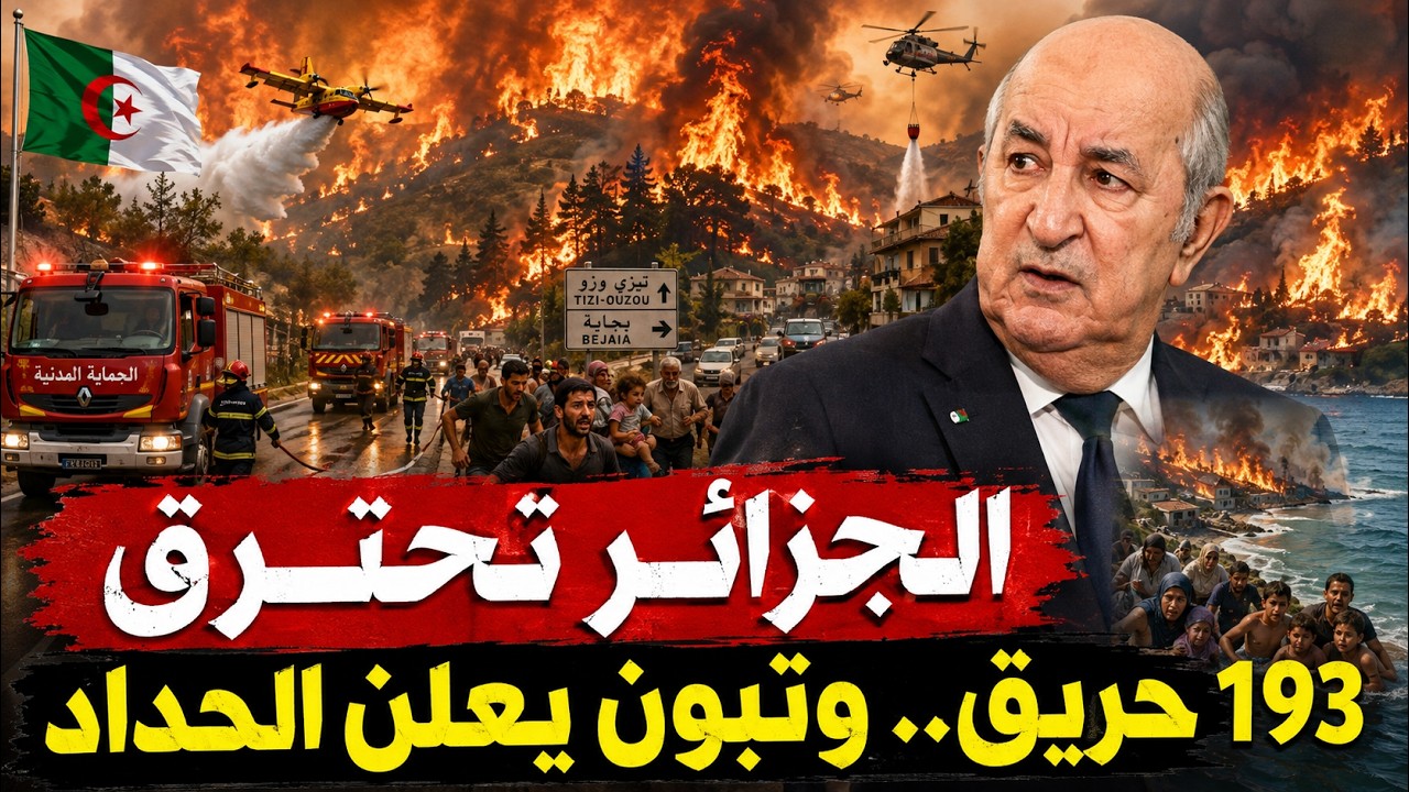 الجزائر تحترق في ليلة الرعب .. 193 حريق فماذا يحدث ؟؟
