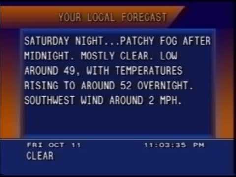 WeatherStar 4000 Simulation - Jefferson, Oregon (October 11, 2024 at 11:03pm PDT)