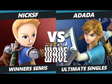 Weekly Wave 24 Winners Semis - NickSF (Mii Swordfighter) Vs. ADADA (Link) SSBU Ultimate Tournament