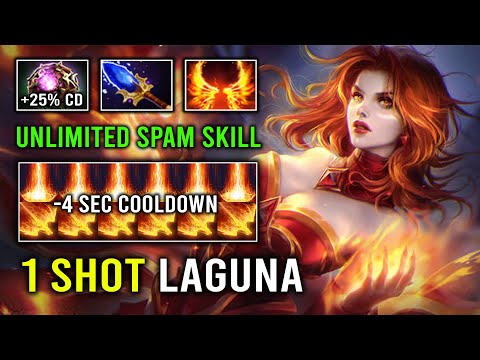 UNLIMITED SPAM SKILL Perfect Strike Array 1 Shot Laguna 17Min Ultrakills Flying Lina Dota 2