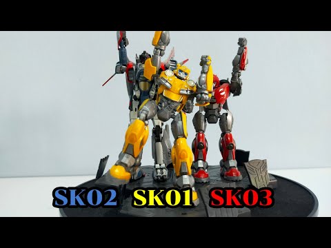 Let's play Transformers. SK01-Bumblebee SK03-Cliffjumper SK02-Blitzwing TRUMPETET