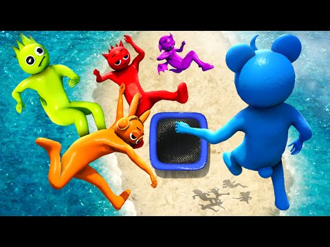 GTA 5 Incredibox Sprunki Team Trampoline Jumping Ragdolls [Funny Fails]