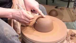 preview picture of video 'Wheel Throw and Trim the Lid - How to Make a Large Pottery Urn - Part 3'