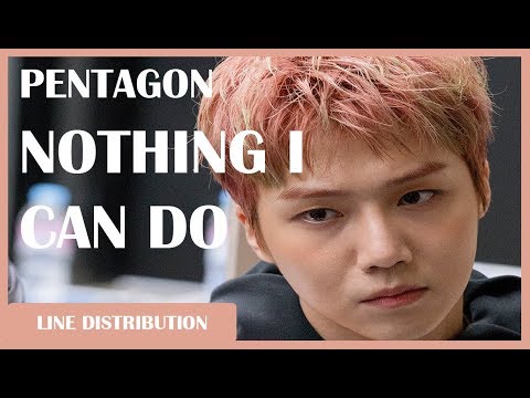 PENTAGON - Nothing I Can Do: Line Distribution (Color Coded)