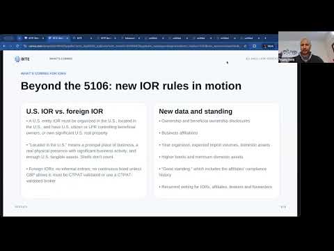 BITE Webinar: Importer Due Diligence Supporting EO 14411