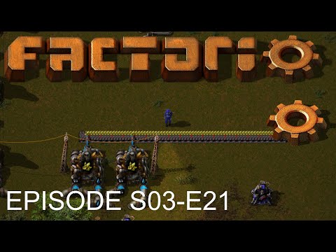 Factorio S03-E21, Sulphur production and iron miners placed
