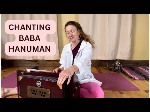 Chanting Baba Hanuman with Harmonium