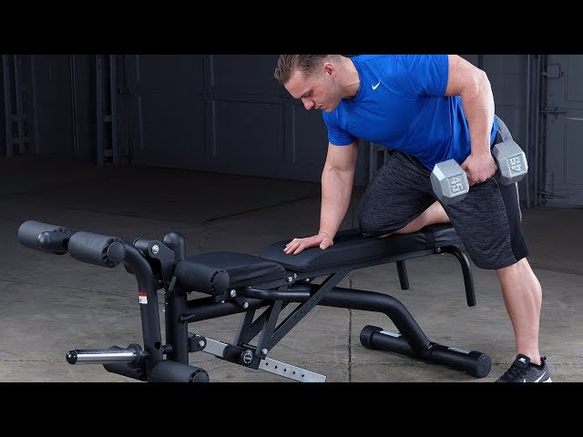 Body-Solid Banco de declive plano inclinado de apalancamiento
